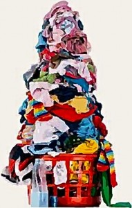 laundry basket piles