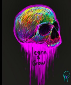 eat crow learn and grow skull