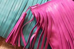 fringe detail hot pink